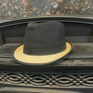 Daniel Cremieux Black and Tan Fedora Hat